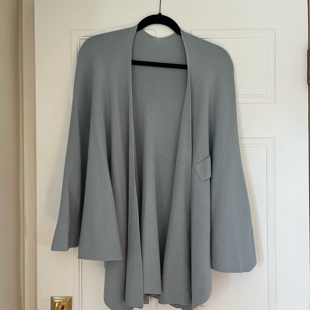 Super Soft Light Blue Women's Wrap Shawl/ Cardigan